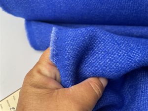 Vævet uld - lækker i koboltblå